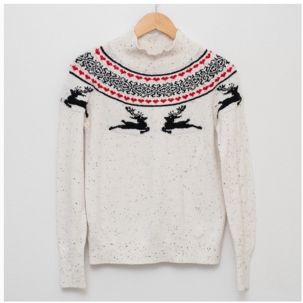 LOFT Fair Isle Reindeer Sweater